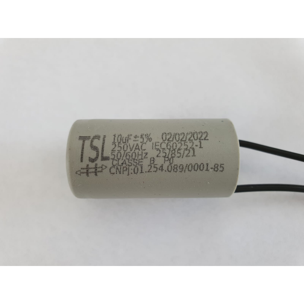 Capacitor Para Ventilador De Teto Com 2 Fios 10uf X 250vac | Shopee Brasil