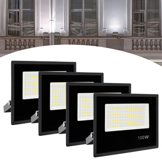 Kit 4 Refletor Led 100w Holofote Bivolt Prova Dágua Frio