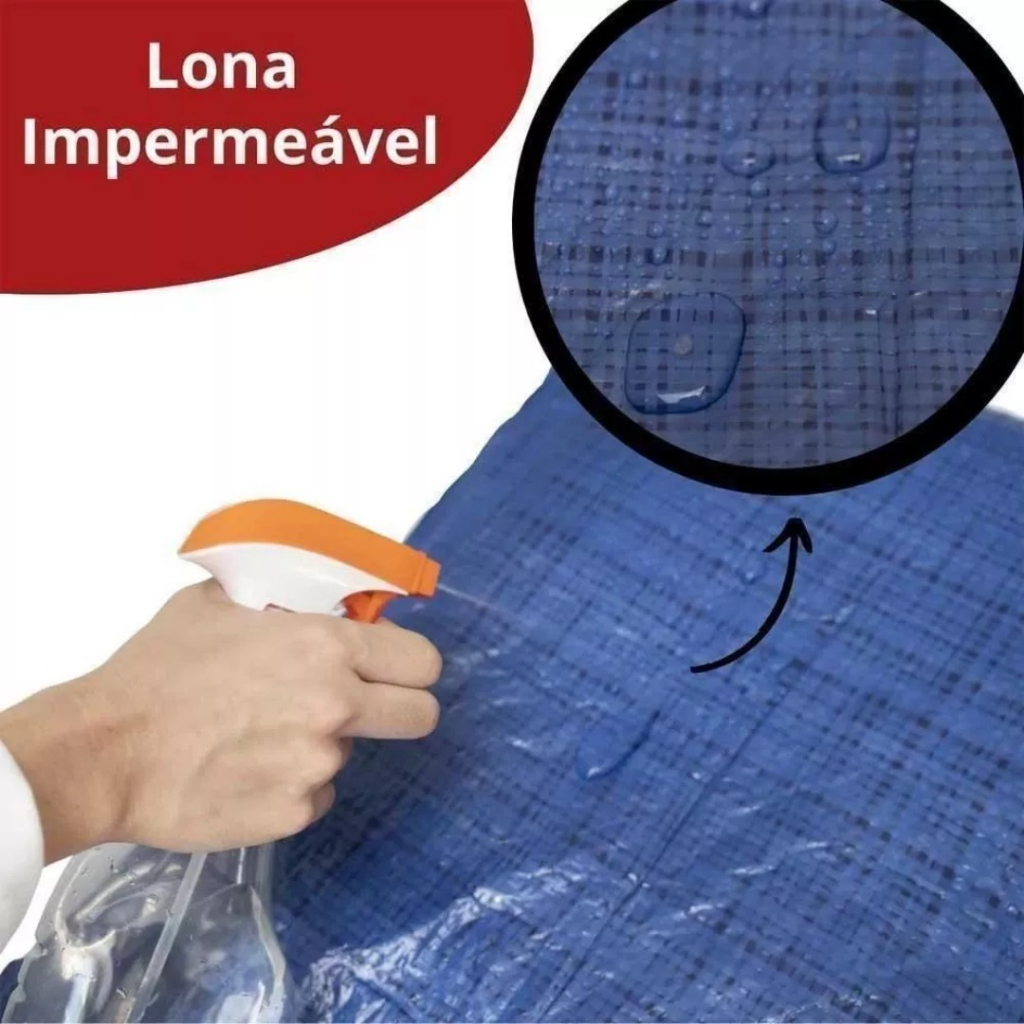 Lona Plástica de Polietileno Impermeável Proteção UV Resistente Premium 2x2