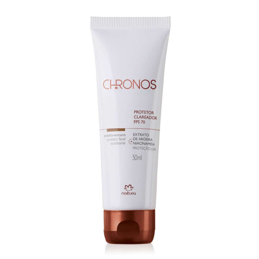 Natura Chronos Protetor Clareador FPS 70 Cor:Médio-Escuro 50ml Validade ...