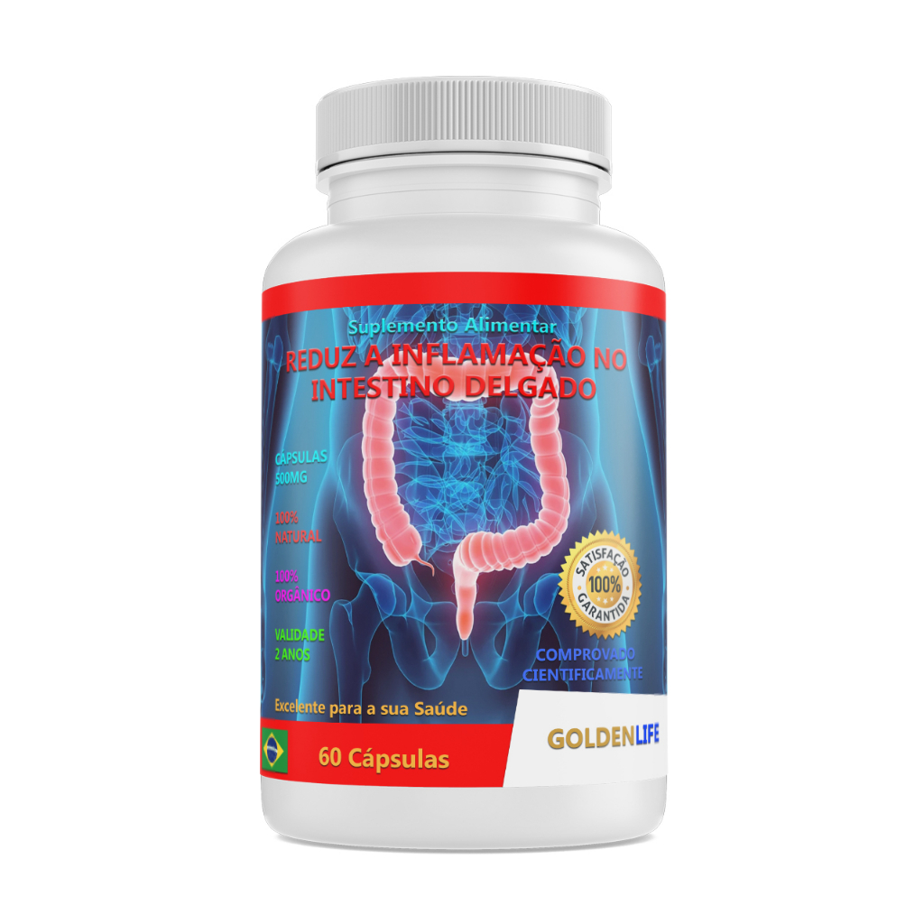 Reduz a Inflamação no Intestino Delgado 500mg 60 Cápsulas - GoldenLife ...