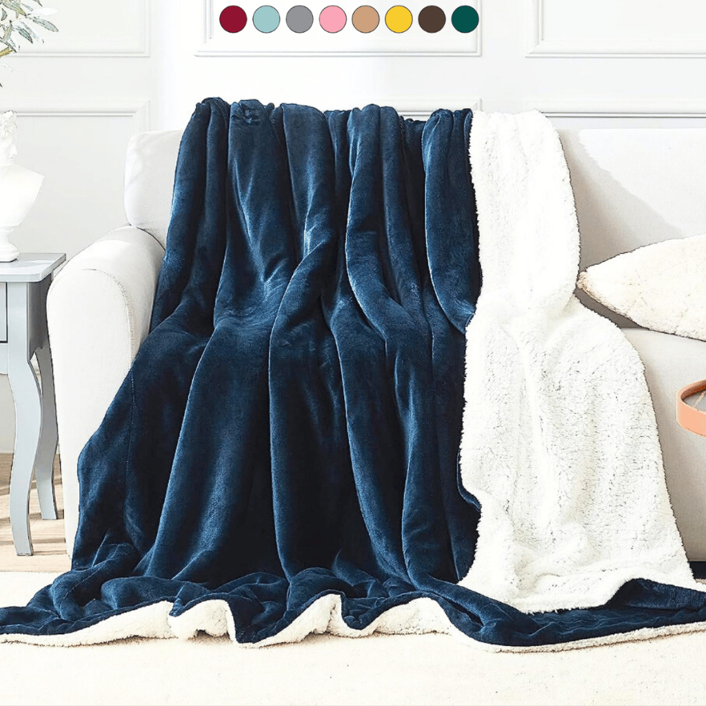 Cobertor Casal Grosso Fofinho Canelado Coberta Sherpa 2,20x1,80 Varias Cores