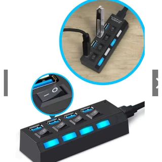 Hub USB com 4 Entradas USB 3.0 de Alta Velocidade com Botão Liga/Desliga