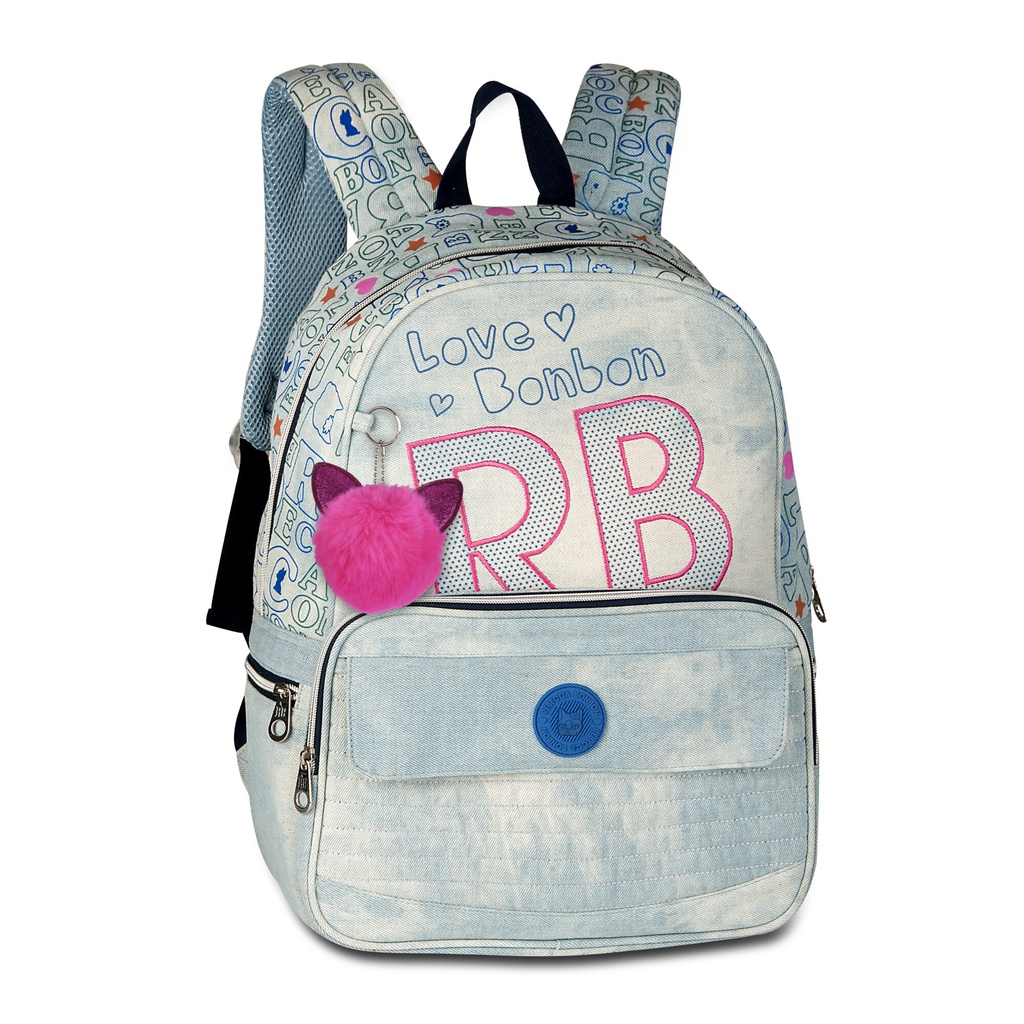 Mochila jeans hot sale rebeca bombom