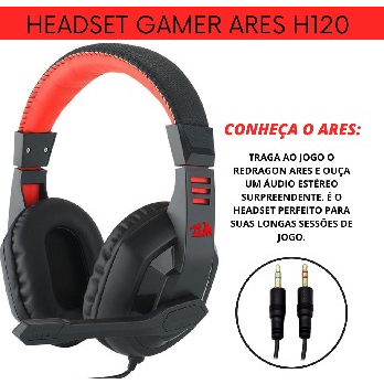 Fone headset gamer hylas b260rgb 3.5mm redragon brancoala
