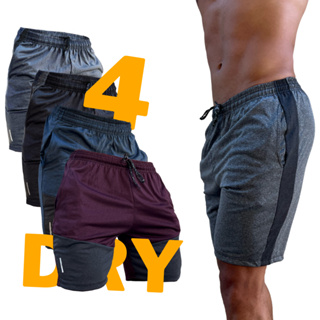 4 Shorts Masculinos Academia Bermudas Fitness Cadarço e elástico Lisos