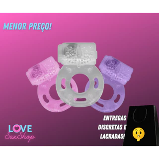 Anel Peniano com Vibrador e Estimulador Clitoriano
