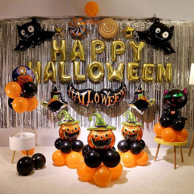 Painel Letreiro Happy Halloween Dia Das Bruxas Morcego Eva