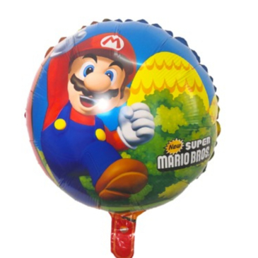 6 Balão Super Mario Bross Metalizado Redondo 45cm | Shopee Brasil