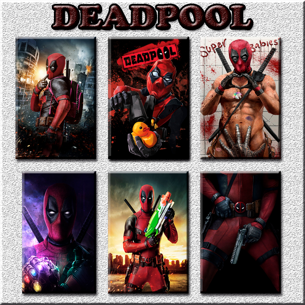 Placas Decorativas MDF Marvel Deadpool Deadpoolcosplay Marvelcomics Quadros Decorativos Sala Quarto DC 13cm x 9cm