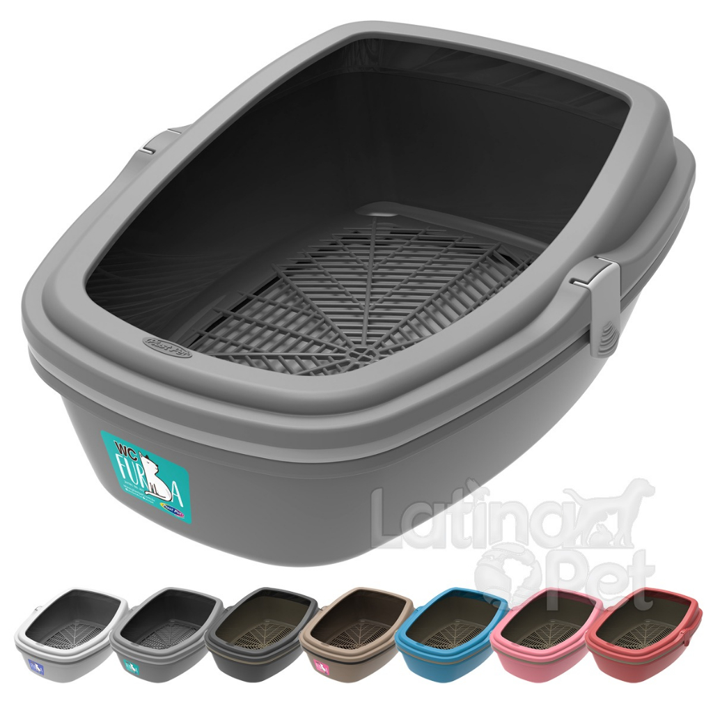 Sanitário Permanente Aberto para Gatos Furba Plast Pet Cores Tamanhos Escolha