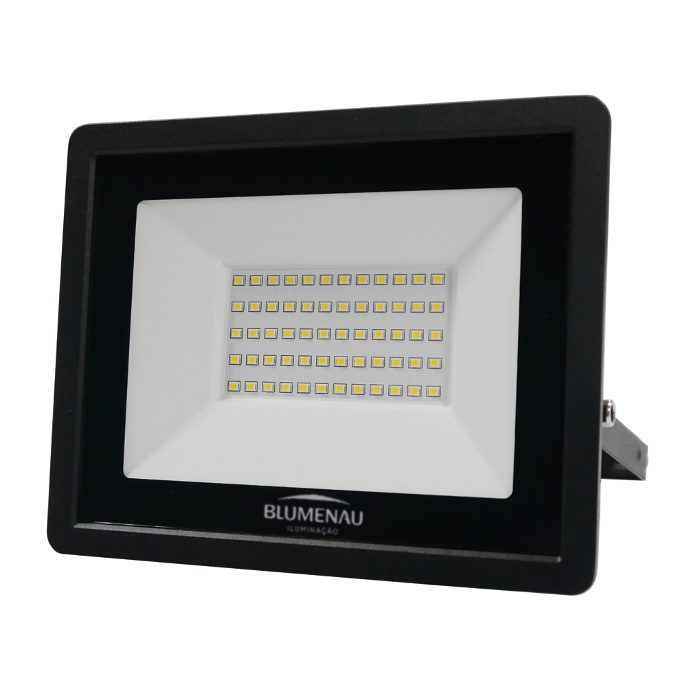 Refletor LED Tech Alumínio 50W, 100W - 6.500K BIVOLT - Preto BLUMENAU