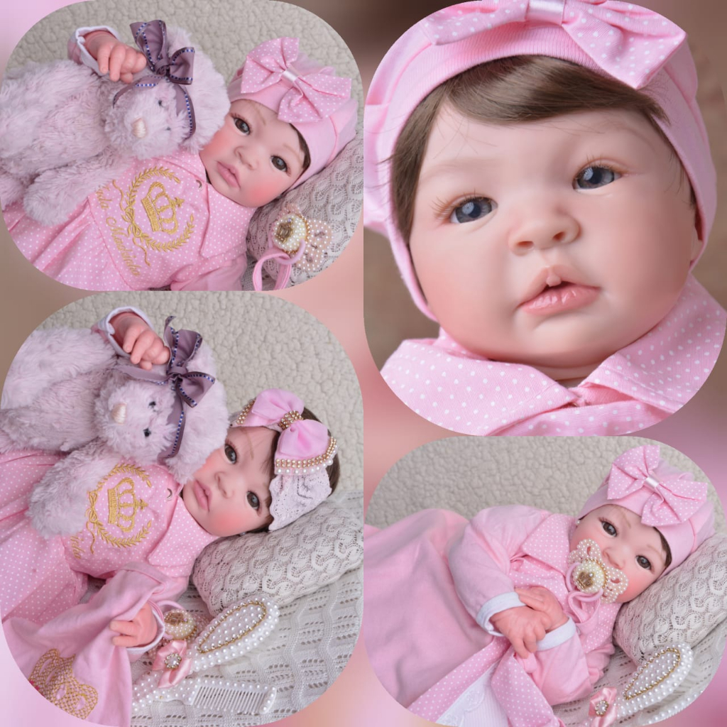 Boneca Bebe Reborn Recem Nascida de Silicone com 20 Itens - Chic Outlet -  Economize com estilo!