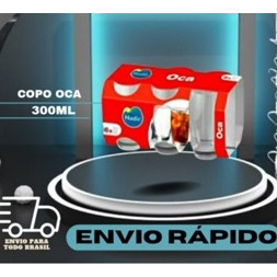 Jogo de Copos de Vidro 300ml 6 Peças Nadir - Oca Long Drink - Copo