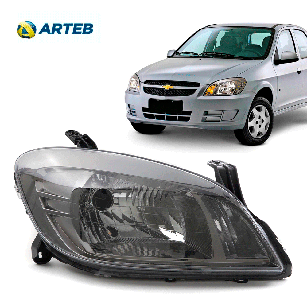 Farol Chevrolet Celta 2006 a 2015 Arteb Foco Simples Direito Passageiro ...