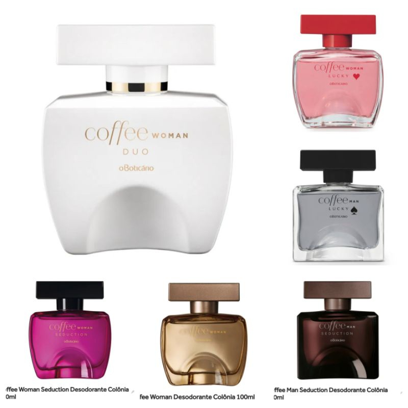 coffee woman feminino e masculino perfume (colonia) boticario 100ml a ...