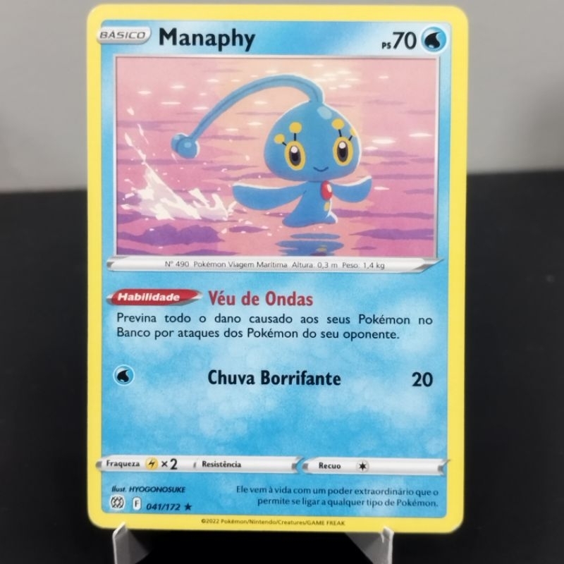 Carta Pokémon Original Manaphy 41/172 Véu de Ondas