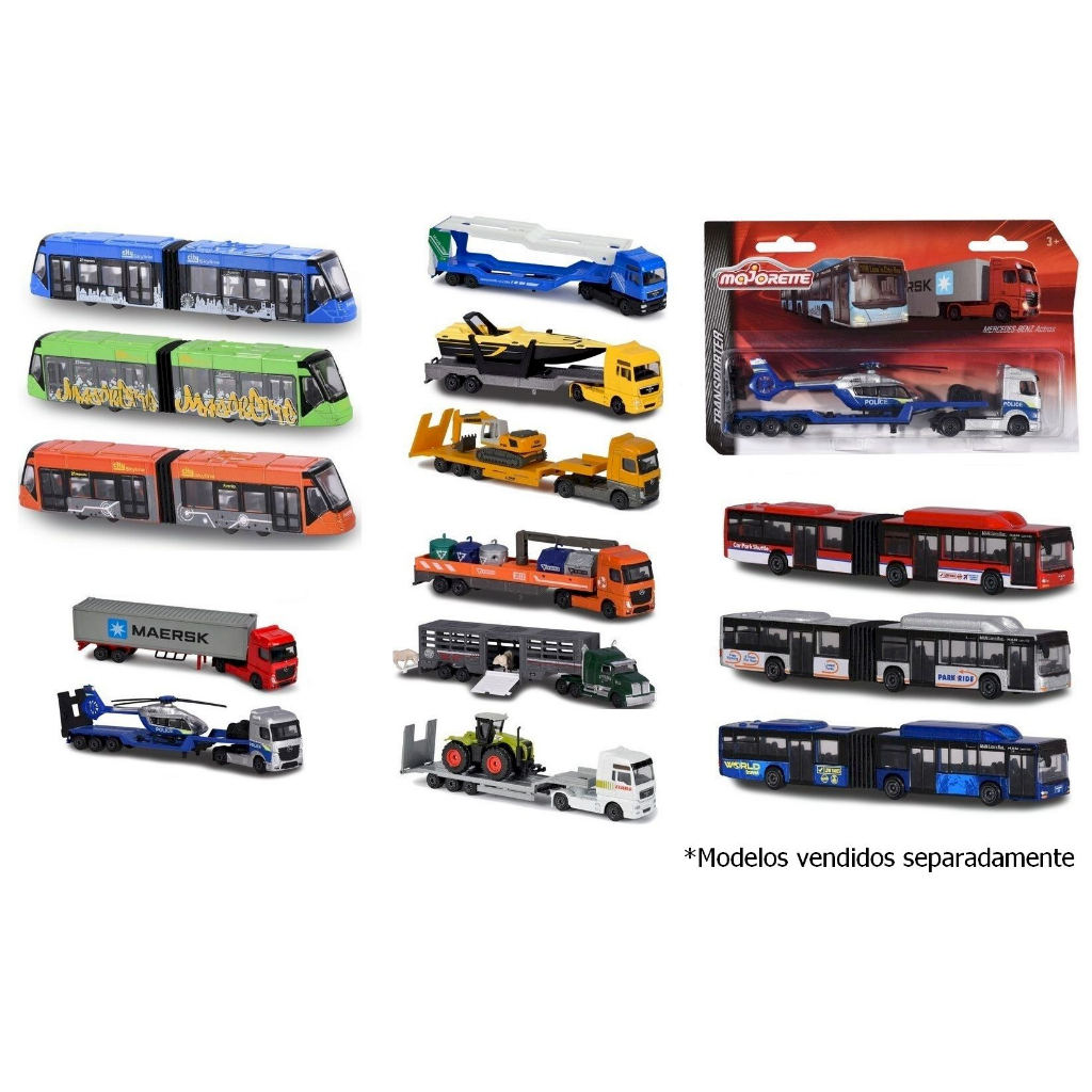 Miniatura de Metal - Transporter Onibus e Caminhão - 1/87 ~ 1/110 - Majorette