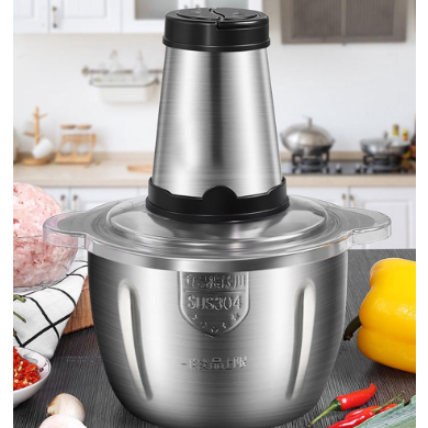 Imagem do produto Triturador Processador Elétrico De Alimentos De Aço Inoxidável Multi Função 2 Velocidades 1,5L 3