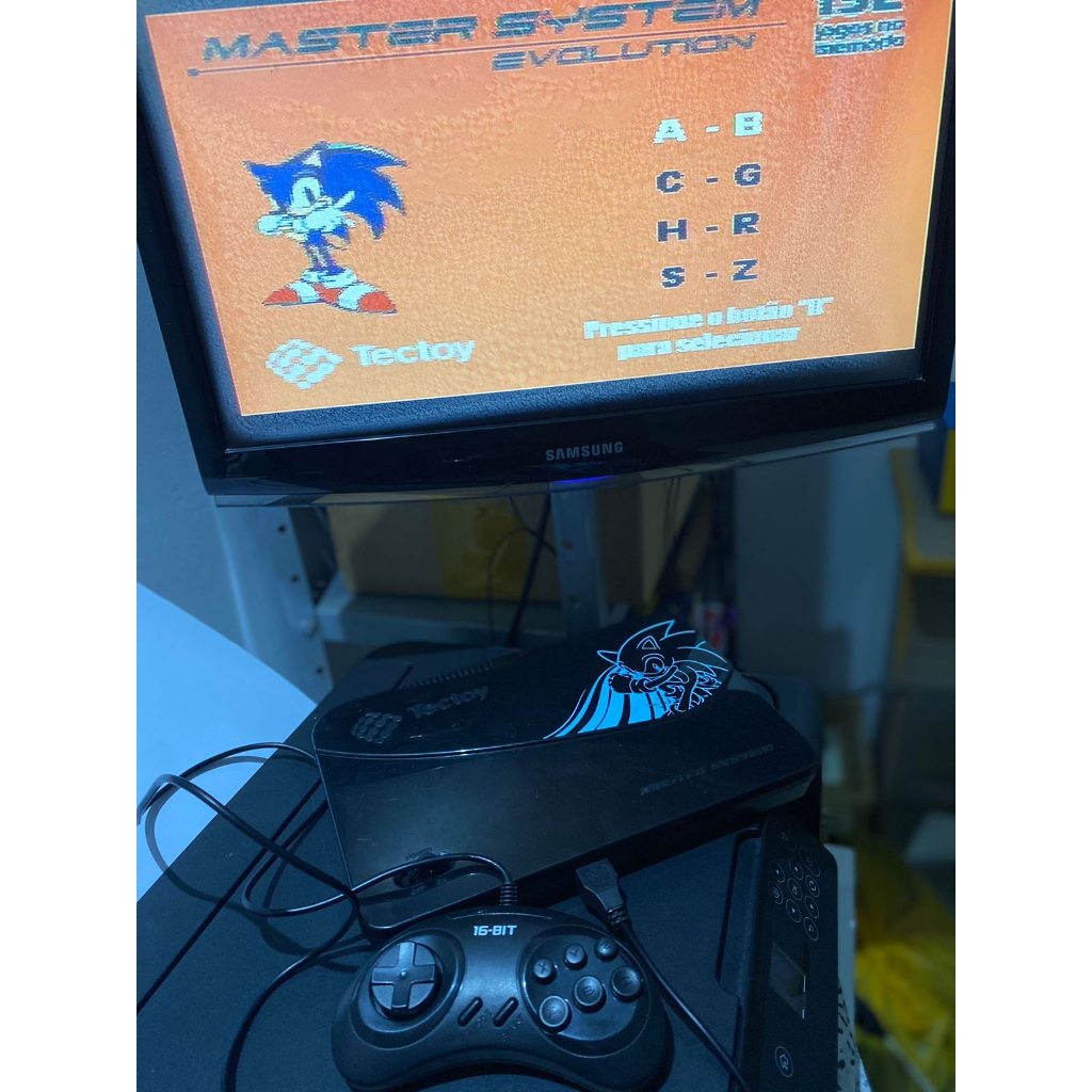 Master System Evolution Console Com 132 Jogos Na Memória + 01 Controle + Cabo Av/ Bivolt