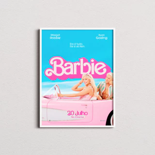 Quadro Decorativo Barbie Filme Cartaz com Moldura