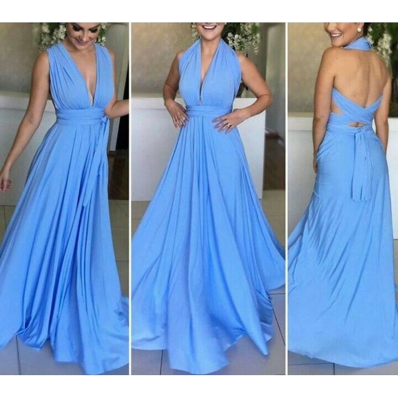 Vestido Várias Formas Multiuso Infinity Longo Festa Madrinha Casamento Formatura Batizado #vestido Blogueira_