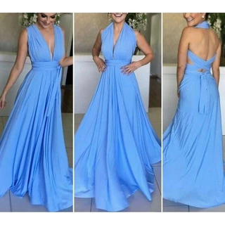 Vestido Várias Formas Multiuso Infinity Longo Festa Madrinha Casamento Formatura Batizado #vestido Blogueira_