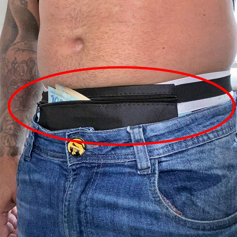Bolsa Anti Roubo Furto Lisa Proteção De Cintura