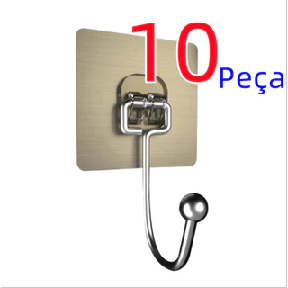 10 Peças Gancho 7x7Cm Adesivo Parede Multi Funcional Autocolante Casa Cozinha Quarto Banheiro Organizado Promoções