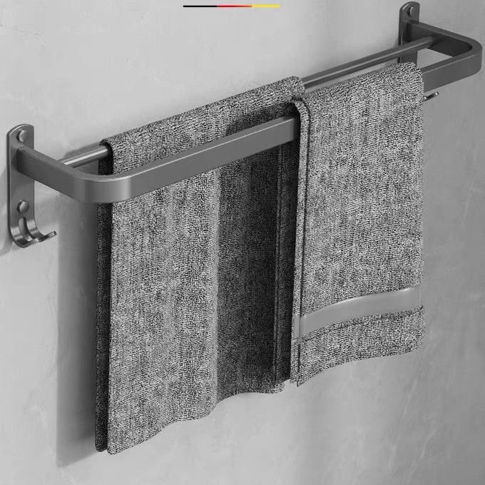 Suporte Banheiro Porta Toalha Toalheiro De Banho Duplo Adesivo Sem Furo Premium