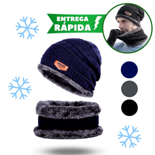 Kit Inverno Touca Com Cachecol Gorro e Gola Forrados