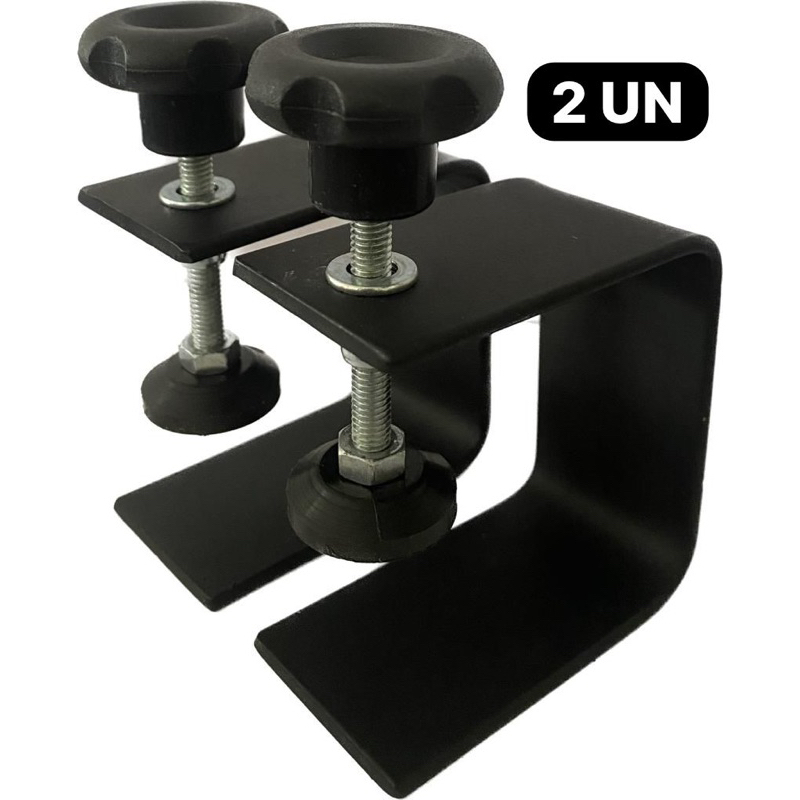 Kit 2 Unidades Puxador Braçadeiras Grampo Sargento Marceneiro Regulavel Ajustavel Instalação Frontal Clips Universal Para Gavetas Armarios Guarda Roupa Roupeiro Criados Novidade Entrega Rápida