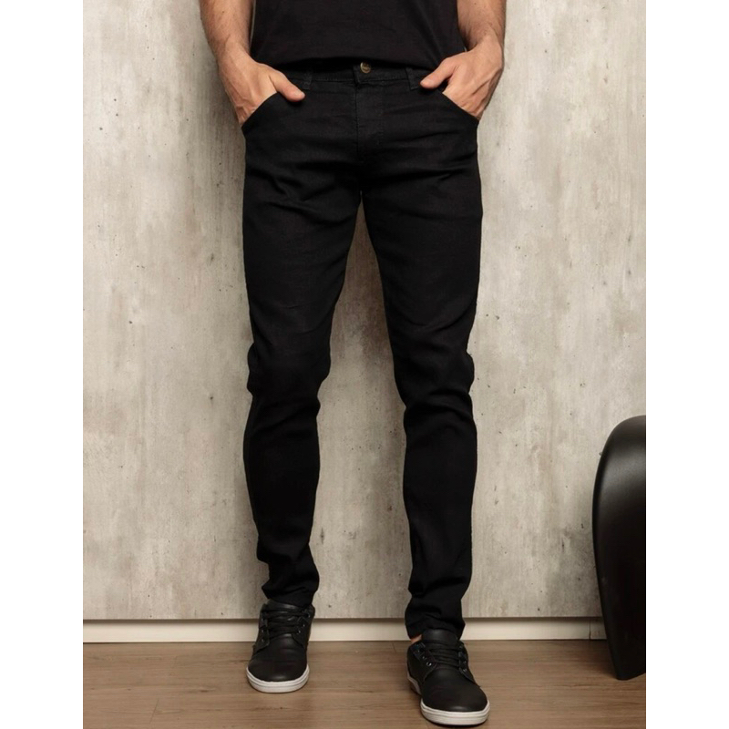 Calça Jeans Masculina Com Elastano Skinny Amaciada Slim Elastano Premium