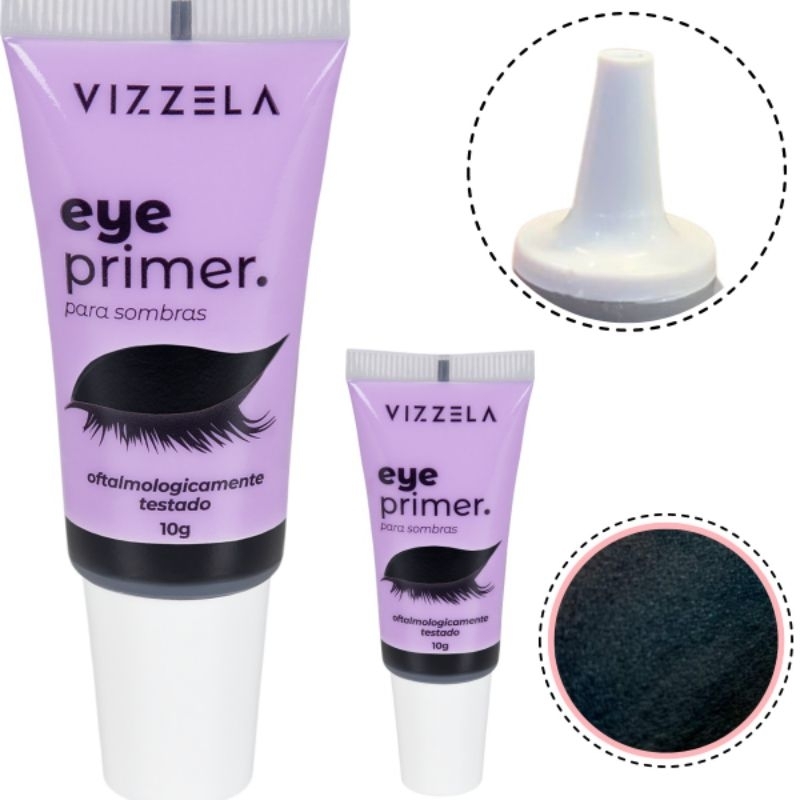 Primer Para Sombra Olhos Eye Primer Vizzela Preto | Shopee Brasil