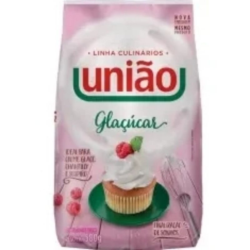 KIT COM 4 - Açúcar de Confeiteiro Glaçúcar União 500g
