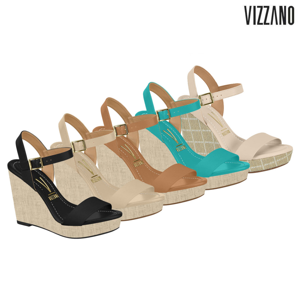 Sandália espadrille hot sale anabela vizzano