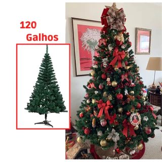 Árvore de natal verde tradicional pinheiro tamanho 120cm/150cm/180cm/210cm com suporte de plstico