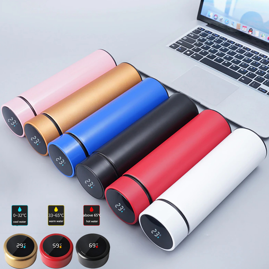 Garrafa Térmica Inteligente Sensor De Temperatura Digital Led Café Água Quente Gelado