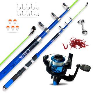 Kit Pesca - Vara, Molinete e Linha - Iniciantes Ótimo P/ Pesqueiro Rios Lagos