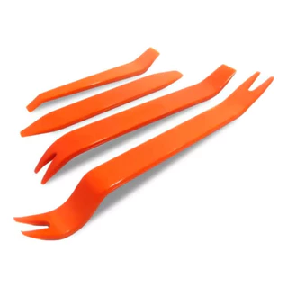Kit 4 Espatulas Remocao Painel Forro De Porta Veicular