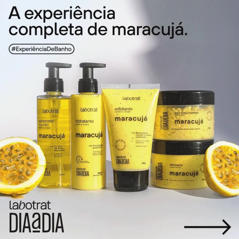 Kit Labotrat Linha Dia A Dia De Maracuj Esfoliante Hidratante 