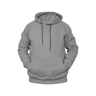 kit 3 Blusa Moletom Masculina Algodão Canguru Toca Bolso Com Amarração Inverno Jaqueta Frio 3 Cinza