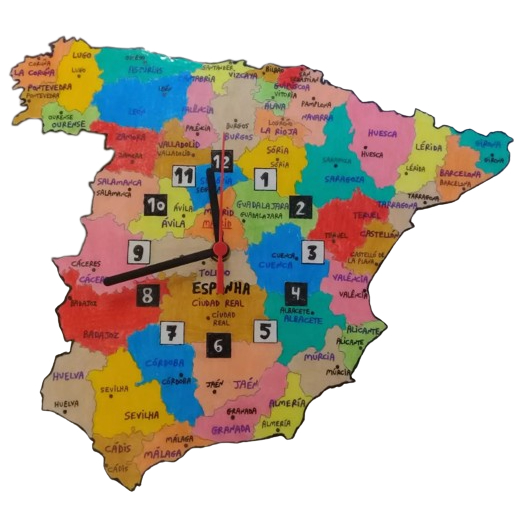 Relógio de parede - Mapa da Espanha | Shopee Brasil