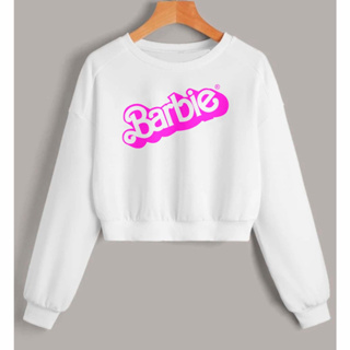 Cropped Gola Redonda Barbie em algodão S\Capuz