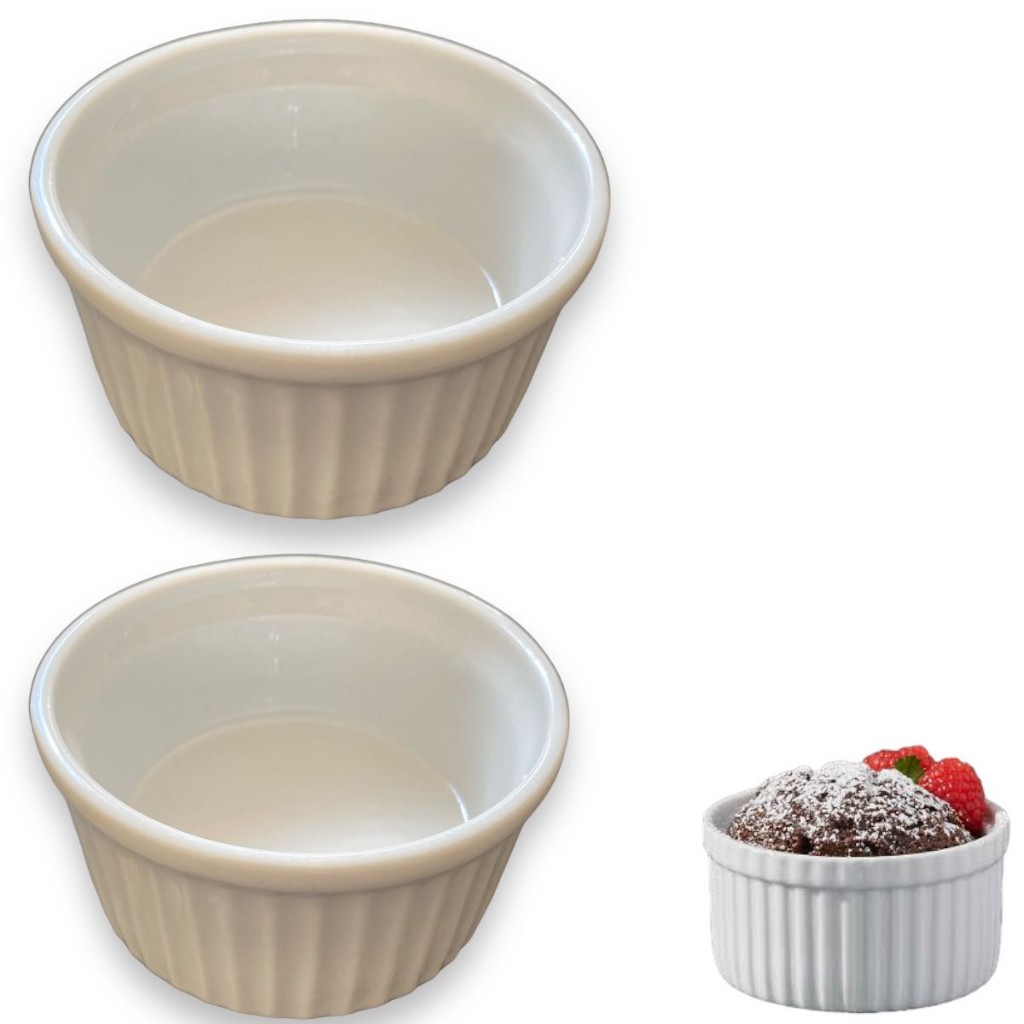 kit 24 peças de ramequim ramecan 150 ml porcelana forno buffet restaurantes hotéis