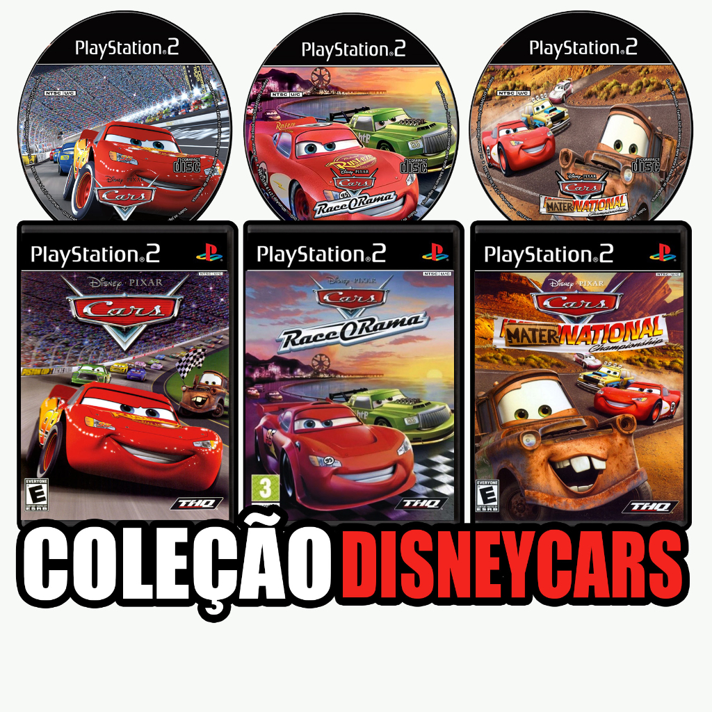 Carros Cars Disney Ps2 Jogo Original Completo Mídia Física