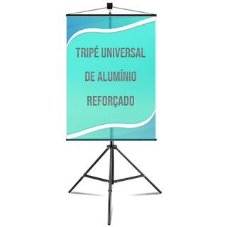 Porta Banner 2.1m Pedestal Tripé Suporte Para Banner Envio Imediato