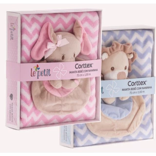 Manta com naninha ou sem naninha macia infantil bebê menino/menina rosa azul microfibra