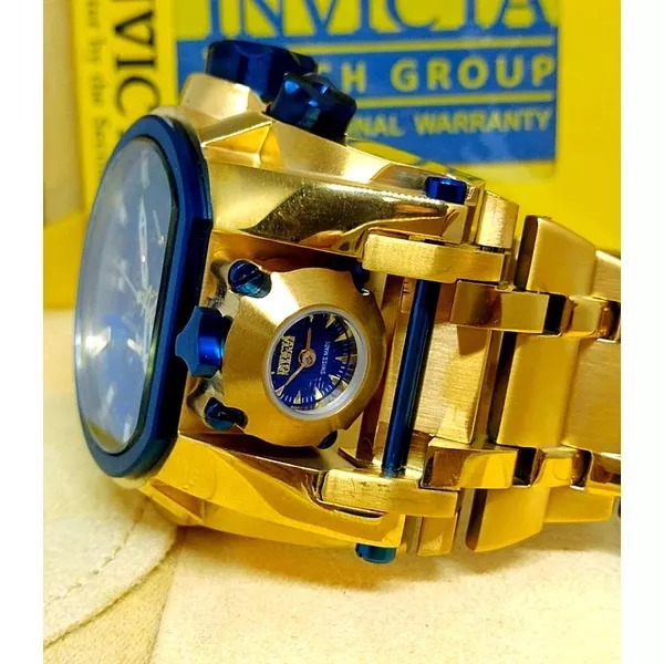 Comprar Invicta Zeus Magnum Dourado Detalhe Preto linha Gold (C/ Caixa  Premium) - R$239,99 - Rélógios no Atacado