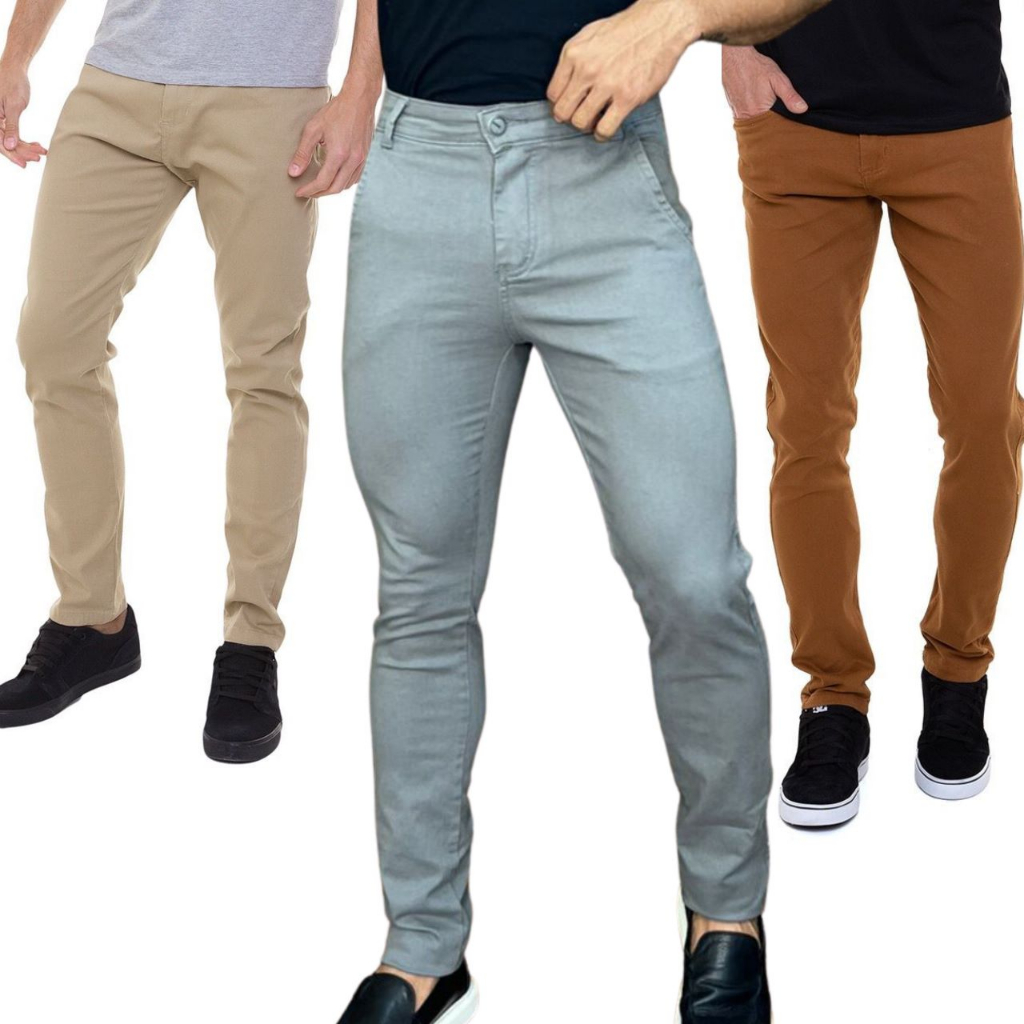 Calça Esporte Fino Masculina Estilo Social - Sport Fino Calça sarja ...